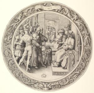 Christus vor Annas, aus der Kreisförmigen Passion, 1509
