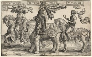 Hektor von Troja, Alexander von Makedonien, Julius Caesar, aus Die Neun Helden von Lucas van Leyden