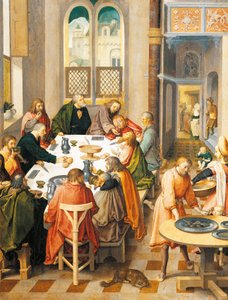 Das letzte Abendmahl, von Lucas van Leyden (ca. 1494-1533)