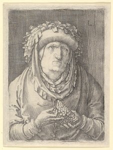 Alte Frau mit Trauben, ca. 1523