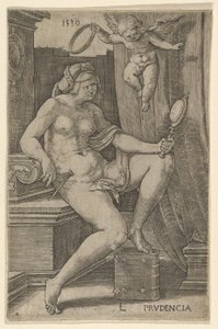Klugheit, aus der Serie Die sieben Tugenden, 1530 von Lucas van Leyden