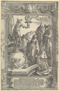 Salomos Götzendienst [1 Könige, 11:1-8] von Lucas van Leyden