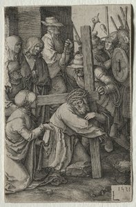 Die Passion: Christus trägt das Kreuz, 1521 von Lucas van Leyden
