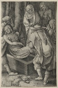 Die Passion: Die Beerdigung Christi, 1521 von Lucas van Leyden
