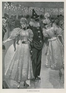 Eiskarneval in der Niagara Hall, Westminster London (Lithografie)