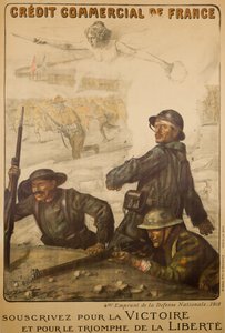 Crédit Commercial De France Souscrivez Pour La Victoire, ca. 1918