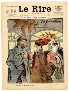 Cover von „Le Rire rouge“, satirisch in Farben von Lucien Metivet