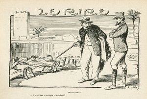 Illustration in Le Rire, 04/05/12 - Protektorat Kolonisation (Gravur) von Lucien Metivet