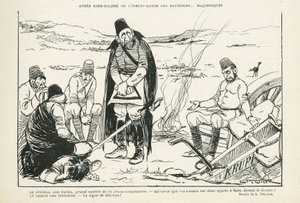 Illustration in Le Rire, 09/11/12 - nach Kirk-Kilisse oder die unzureichenden Batterien (Gravur) von Lucien Metivet