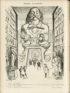 Illustration in Le Rire, 24/12/21 - Museum Flaubert (Gravur) von Lucien Metivet
