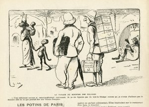 Illustration in Le Rire, 25/04/08 - die Reise des Kolonieministers, Senegal (Gravur)