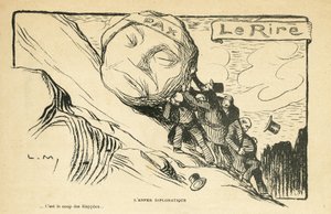 Illustration in Le Rire, 28/12/12 - diplomatische Hölle - Krieg 14-18 (Gravur) von Lucien Metivet