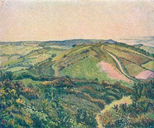 Blick vom Hügel, Fischteich, ca. 1913