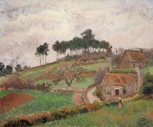 Bretagne Cottages, Riec von Lucien Pissarro