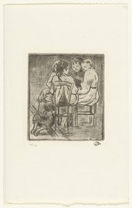 Gruppe von fünf sitzenden Mädchen von Lucien Pissarro