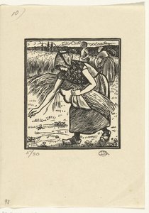 Ruth sammelt Ähren von Lucien Pissarro