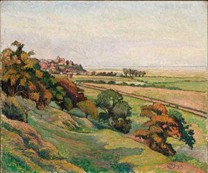 Rye von Cadborough, Sonnenuntergang von Lucien Pissarro