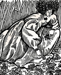 Die Gedichte von Ronsard. Original-Holzschnitt, 1902, 1923