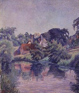 Der Stour, Stratford St. Mary von Lucien Pissarro