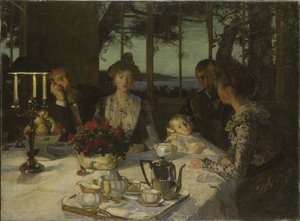 Gespräch in der Dämmerung, von Lucien Simon
