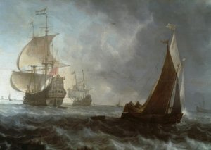 Holländische Kriegsschiffe von Ludolf Backhuysen