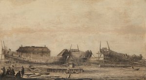 Die Werft der Amsterdamer Admiralität von Ludolf Bakhuysen