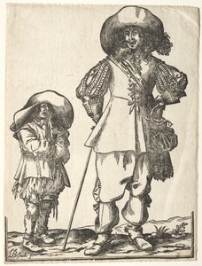 Stehender Kavalier und Betteljunge