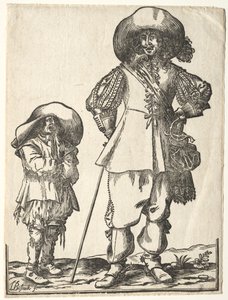 Stehender Kavalier und Betteljunge