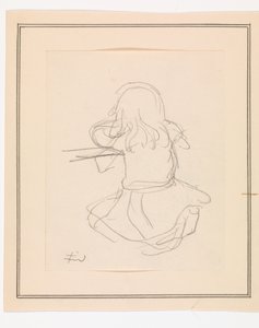 Sitzendes Mädchen von hinten von Ludvig Find