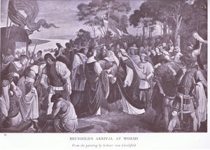 Brunhilds Ankunft in Worms von Ludwig Ferdinand Schnorr von Carolsfeld