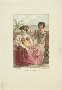 Bewohner der Insel Otaheite (Tahiti) von Ludwig Gottlieb Portman