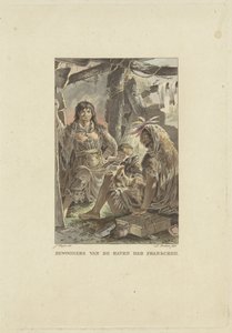 Familie in ihrer Hütte