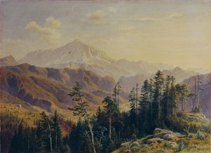 Der Schneeberg in Niederösterreich von Gutenstein aus gesehen von Ludwig Halauska