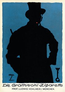 Werbeplakat für Zigaretten "Die Grathnohl Zigarette", München 20. Jahrhundert von Ludwig Hohlwein