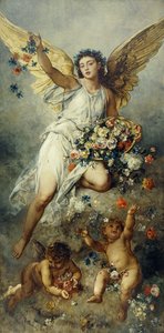 Flora mit Putti-Frieden von Ludwig Knaus
