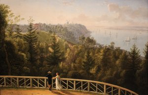 Blick vom Baurs Park auf Hamburg von Ludwig Philipp Strack