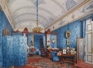 Innenräume des Winterpalastes. Das Ankleidezimmer der Kaiserin Maria Alexandrowna, 1857 von Ludwig Premazzi