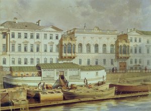 Naryshkin-Palast am Fluss Fontanka, Mitte des 19. Jahrhunderts