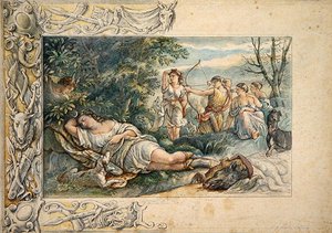 Schlafende Diana mit Gefährtinnen
