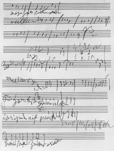 Handgeschriebene Partitur (Tinte auf Papier)