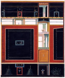 Wanddekorationen aus dem Haus des Aulus Vettius, Pompeji, ca. 36-39 n. Chr., 1897 von Luigi Bazzani