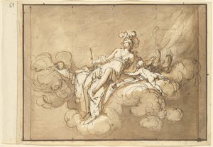 Juno auf den Wolken sitzend von Luigi Brenta