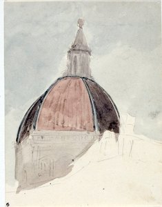 Kuppel der Kirche Santa Maria del Fiore, Florenz (Aquarell)
