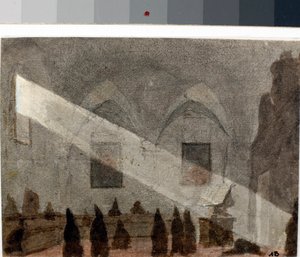 Refektorium eines Klosters (Aquarell, ca. 1825)