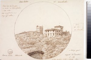 Teleskopansicht des Torre del Gallo in Arcetri bei Florenz