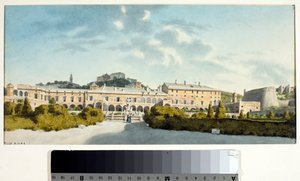 Der Doria-Palast in Fassolo, Italien (Aquarell, ca. 1825)