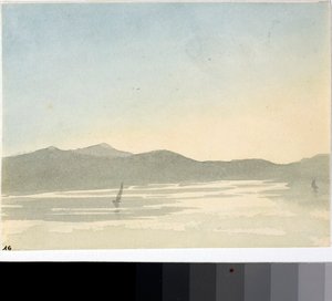 Ansicht eines Sees bei Sonnenaufgang von Luigi Garibbo