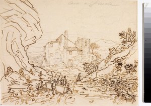 Arbeiter in einem Steinbruch in Fiesole, nahe Florenz