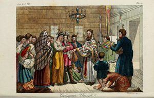 Die Verlobung. Illustration aus Il costume antico e moderno o storia del governo… von Giulio Ferrario, 1831 von Luigi Giarrè