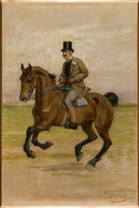 Vittorio Matteo Corcos zu Pferde von Luigi Gioli